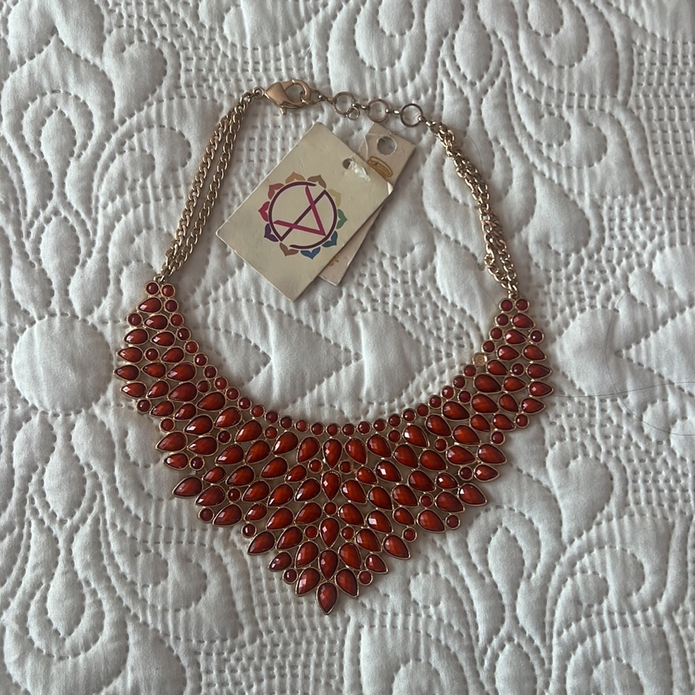 Amrita Singh Coral Statement Necklace (NWT)